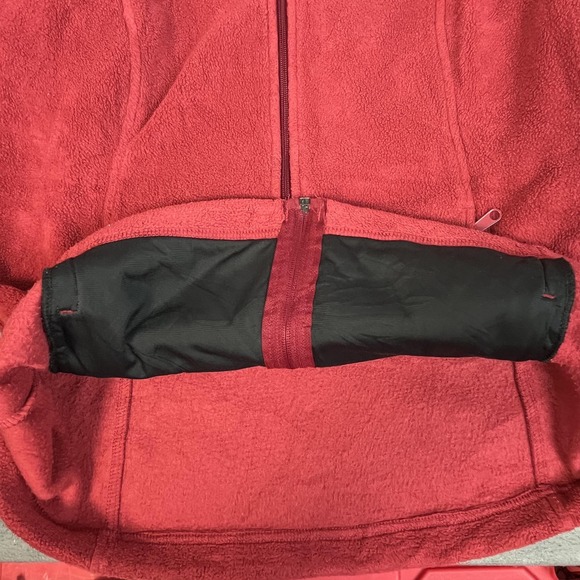 Columbia Fleece Jacket Womens Large Red Full Zip Soft Warm Outdoor Hiking - Picture 9 of 12